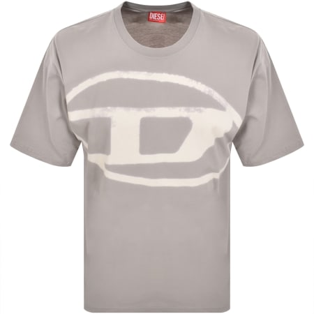 【関税&送料込】Diesel Grey Cotton M-Valary-R T-Shirt Diesel T Shirt Grey Mens Diesel
